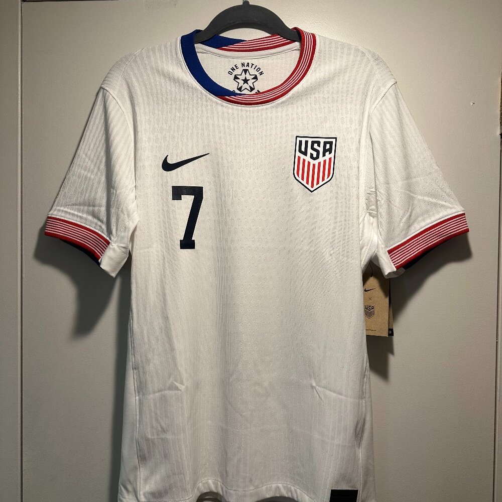 BNWT BNIB Authentic USMNT Reyna #7 2024 Nike Medium Home Jersey